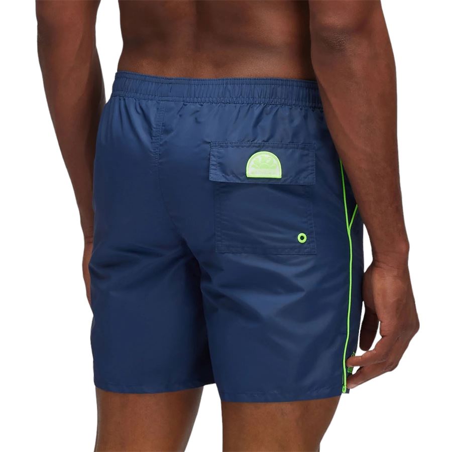 Costume da bagno a pantaloncino da uomo lunghezza media vita elasticata iconic taffeta con piping Sundek | M420BDTA10000702