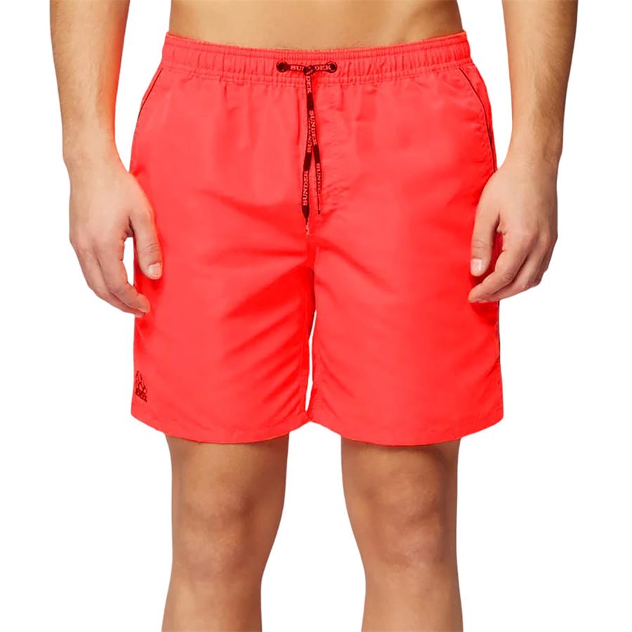Costume da bagno a pantaloncino da uomo lunghezza media vita elasticata iconic taffeta con piping Sundek | M420BDTA10004702