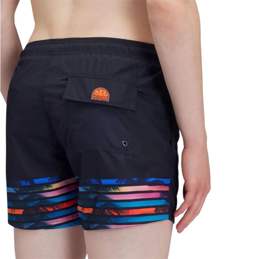 Costume da bagno da uomo a pantaloncino corto vita elasticata stampa big palm in poly riciclato Sundek | M633BDRT4LY004LY