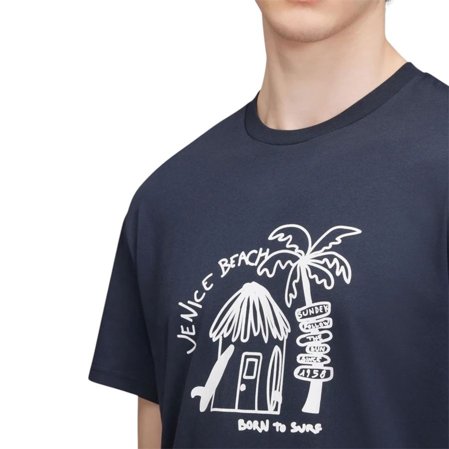 T-shirt a manica corta da uomo con stampa venice beach Sundek | M688TEJ780000700