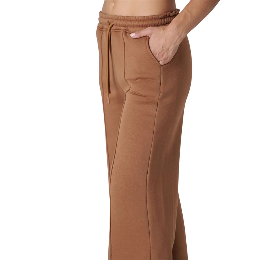 Pantalone tuta palazzo in felpa da donna Superlculture | DEMI-FCAMMELLO