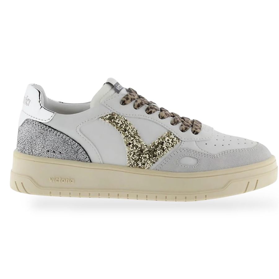 Seul Effetto Pelle crosta e glitter sneakers da donna Victoria | 1257133HIELO