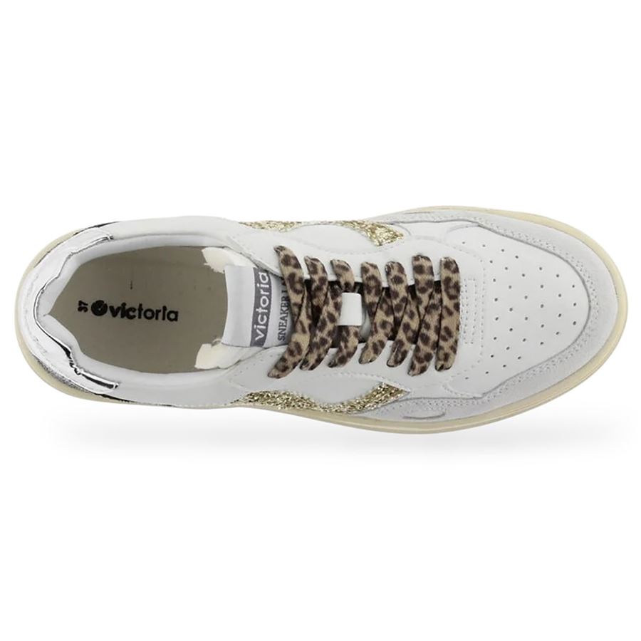 Seul Effetto Pelle crosta e glitter sneakers da donna Victoria | 1257133HIELO