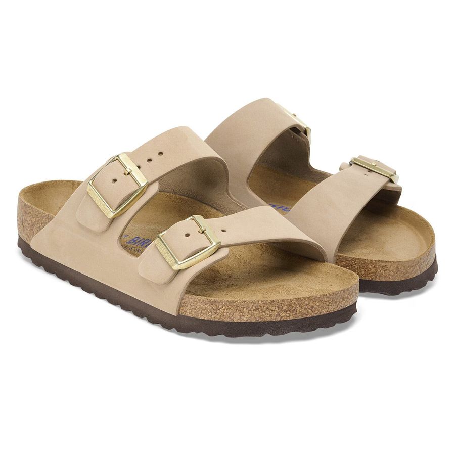 Arizona Sfb Sandcastle ciabatta donna con plantare morbido Birkenstock | 1019016X