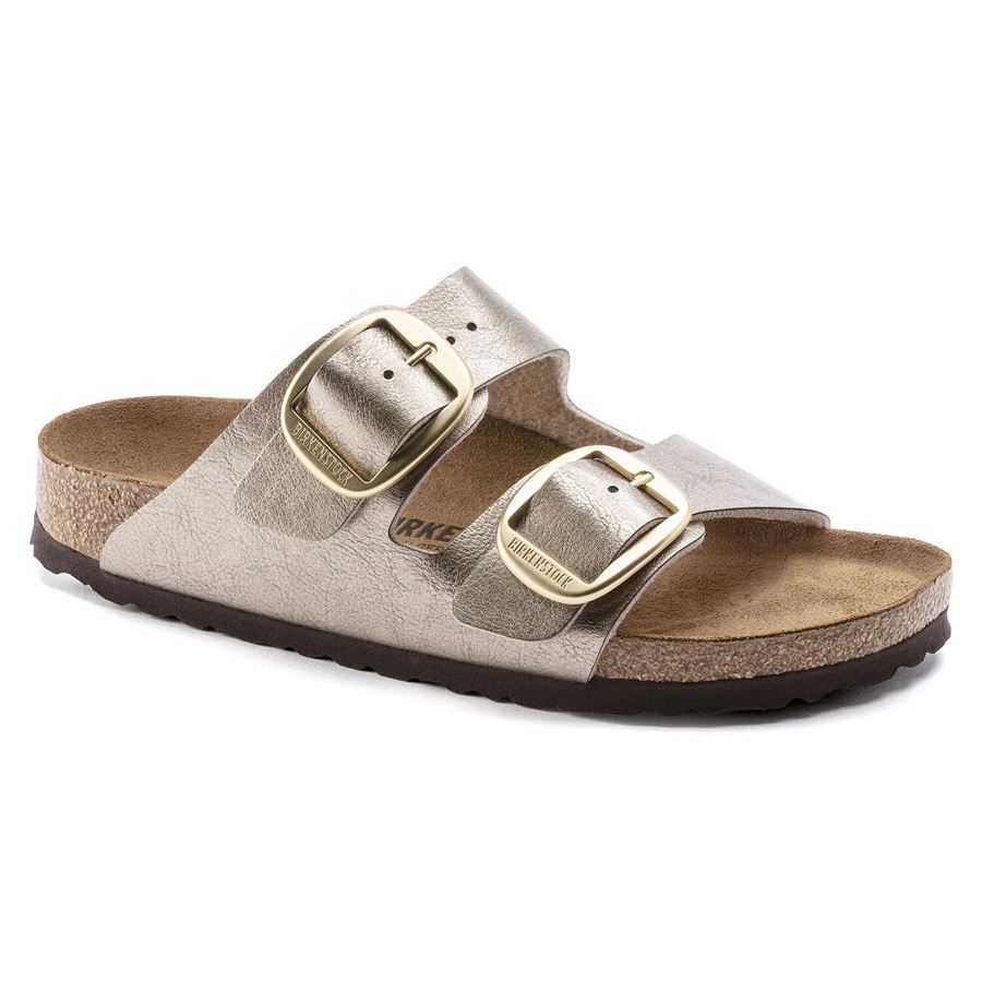 Arizona Big Buckle graceful taupe Birko Flor Calzata Stretta ciabatta da donna Birkenstock | 1020882X