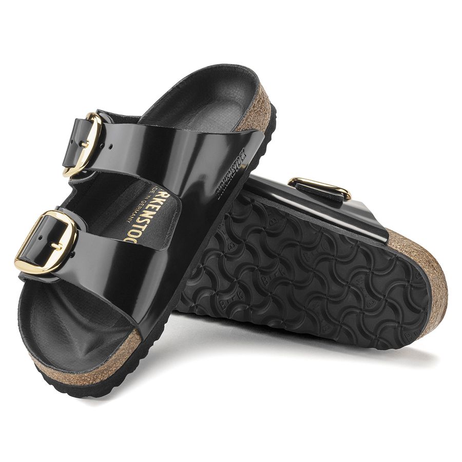Arizona Big Buckle shine black, Natural Leather - Calz. Stretta Birkenstock | 1021476X