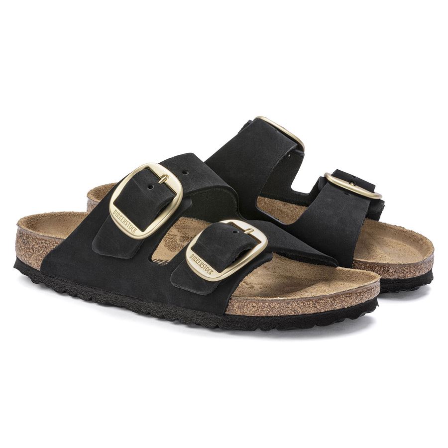 Arizona Big Buckle black, Nubuck Leather -Calz. Stretta ciabatta da donna Birkenstock | 1023290X