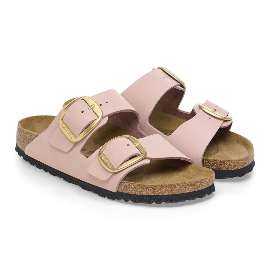 Arizona Big Buckle soft pink Nubuck Leather ciabatta da donna Birkenstock | 1026583X