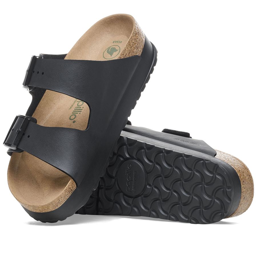 Arizona Pap Flex Platform black veg, Birko Flor  Calz. Stretta ciabatta da donna Birkenstock | 1027395X