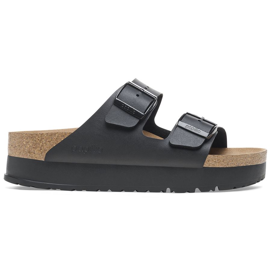 Arizona Pap Flex Platform black veg, Birko Flor  Calz. Stretta ciabatta da donna Birkenstock | 1027395X