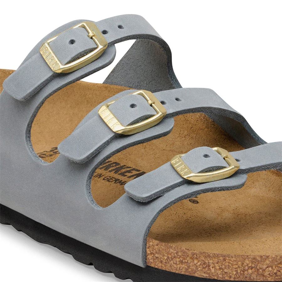 Florida basalt gray, Oiled leather ciabatta da donna Birkenstock | 1031891X