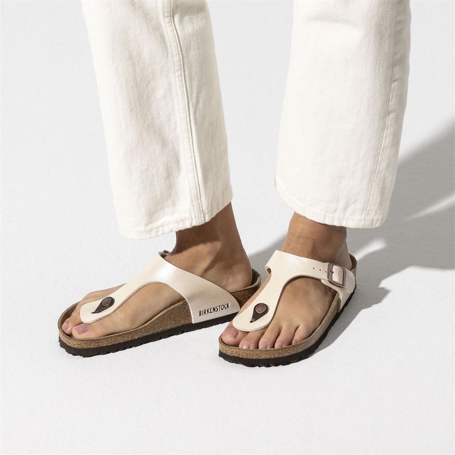 Gizeh pearl white, Birko Flor Graceful - Calz. Normale Birkenstock | 943871X