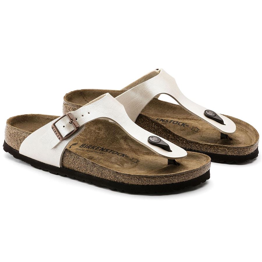 Gizeh pearl white, Birko Flor Graceful - Calz. Normale Birkenstock | 943871X
