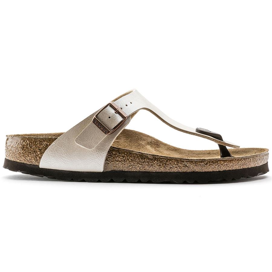 Gizeh pearl white, Birko Flor Graceful - Calz. Normale Birkenstock | 943871X