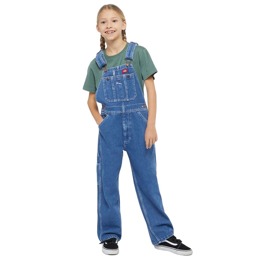 Kids Denim Bib salopette in denim da bambino Dickies | DK0KB102C7K