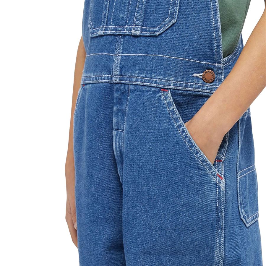 Kids Denim Bib salopette in denim da bambino Dickies | DK0KB102C7K