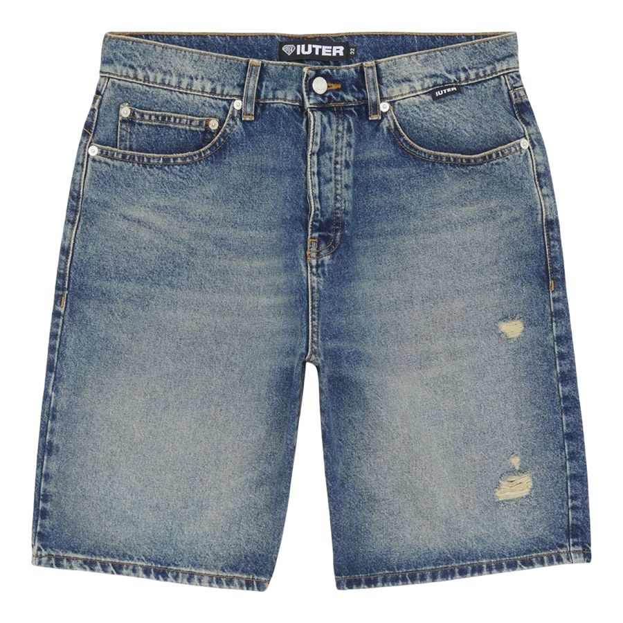 Loose denim shorts bermuda in jeans da uomo Iuter | CRVRIDS02BLUEDST