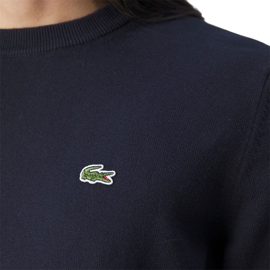 Pullover girocollo monocromatico in cotone da uomo Lacoste | AH0128166