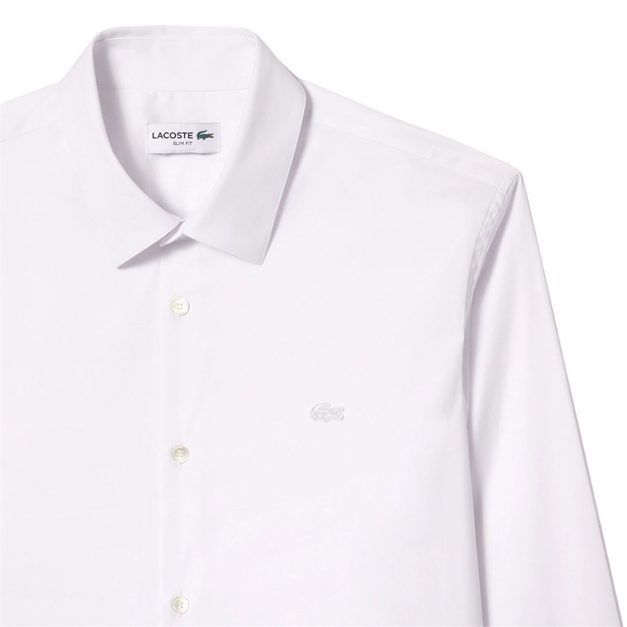 Camicia in popeline stretch slim fit da uomo Lacoste | CH5253001