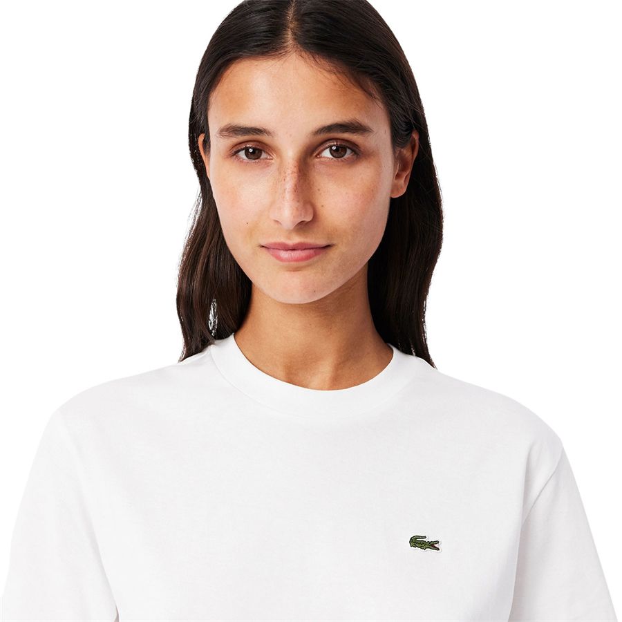 T-shirt a manica corta da donna in morbido cotone relaxed fit Lacoste | TF7215001