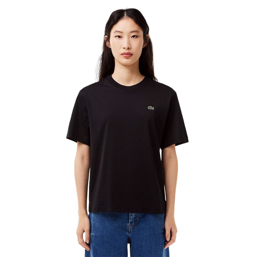 T-shirt a manica corta da donna in morbido cotone relaxed fit Lacoste | TF7215031