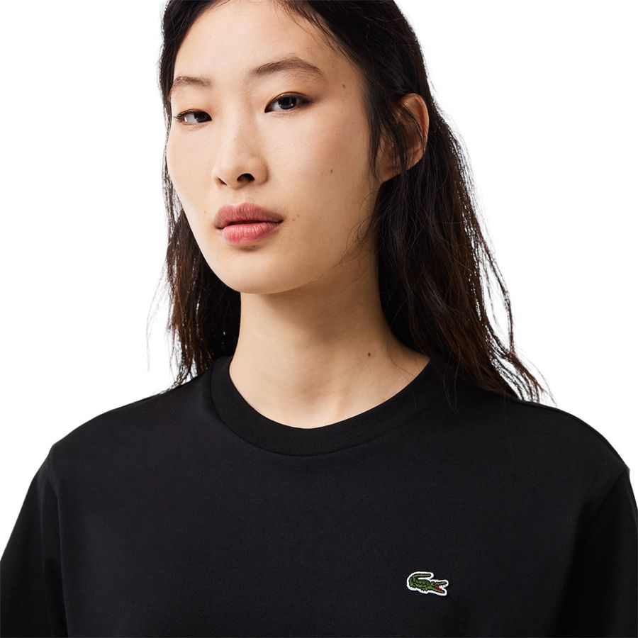 T-shirt a manica corta da donna in morbido cotone relaxed fit Lacoste | TF7215031