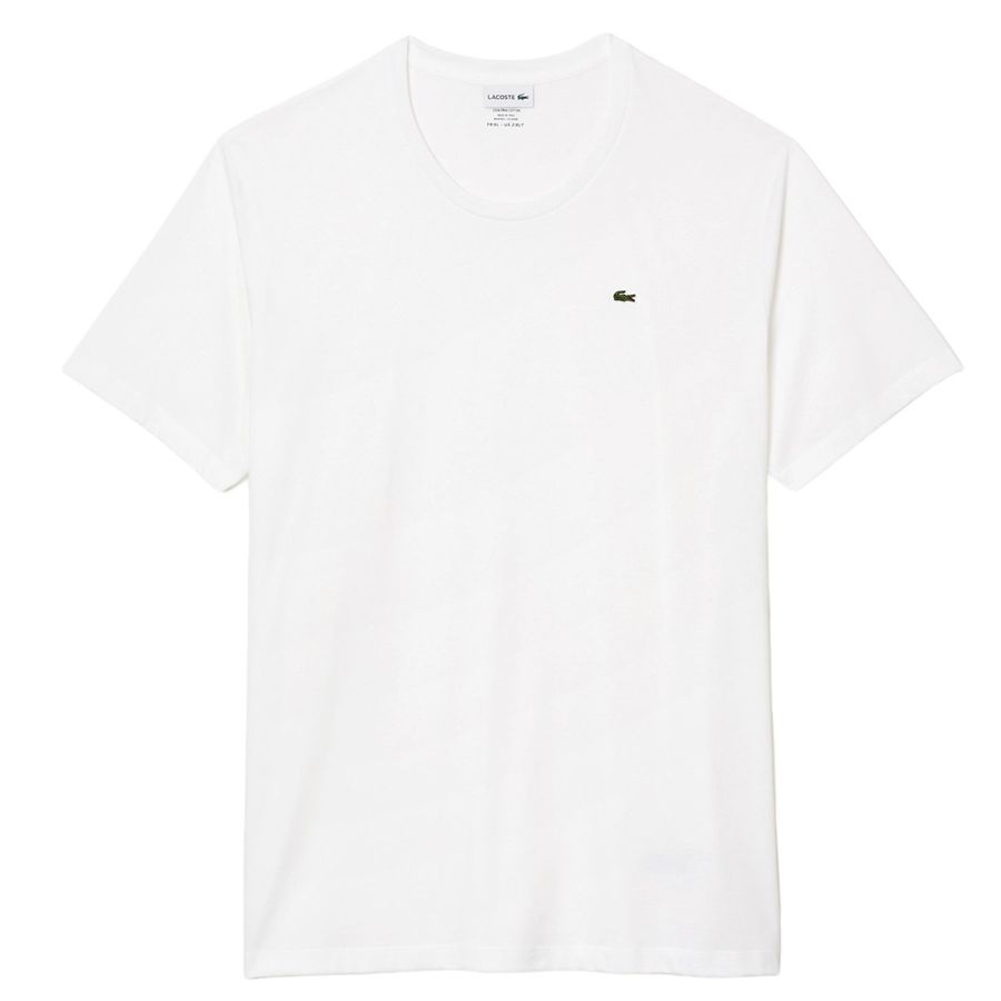 T-shirt girocollo monocromatica in jersey di cotone Pima Lacoste | TH6709001