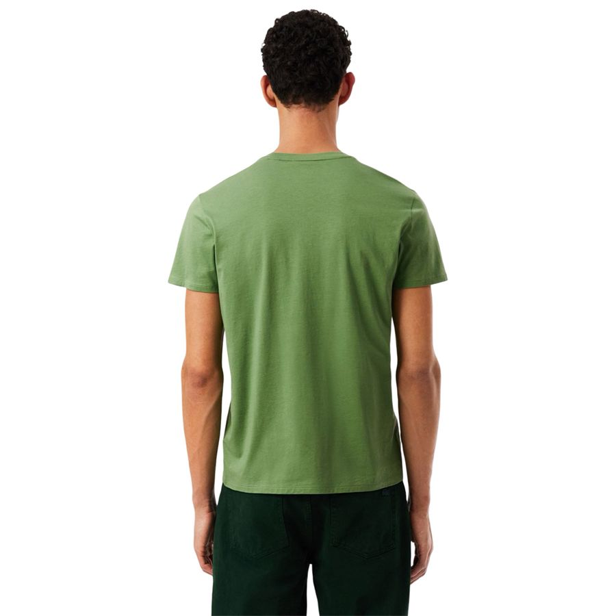 T-shirt girocollo monocromatica in jersey di cotone Pima Lacoste | TH670902M