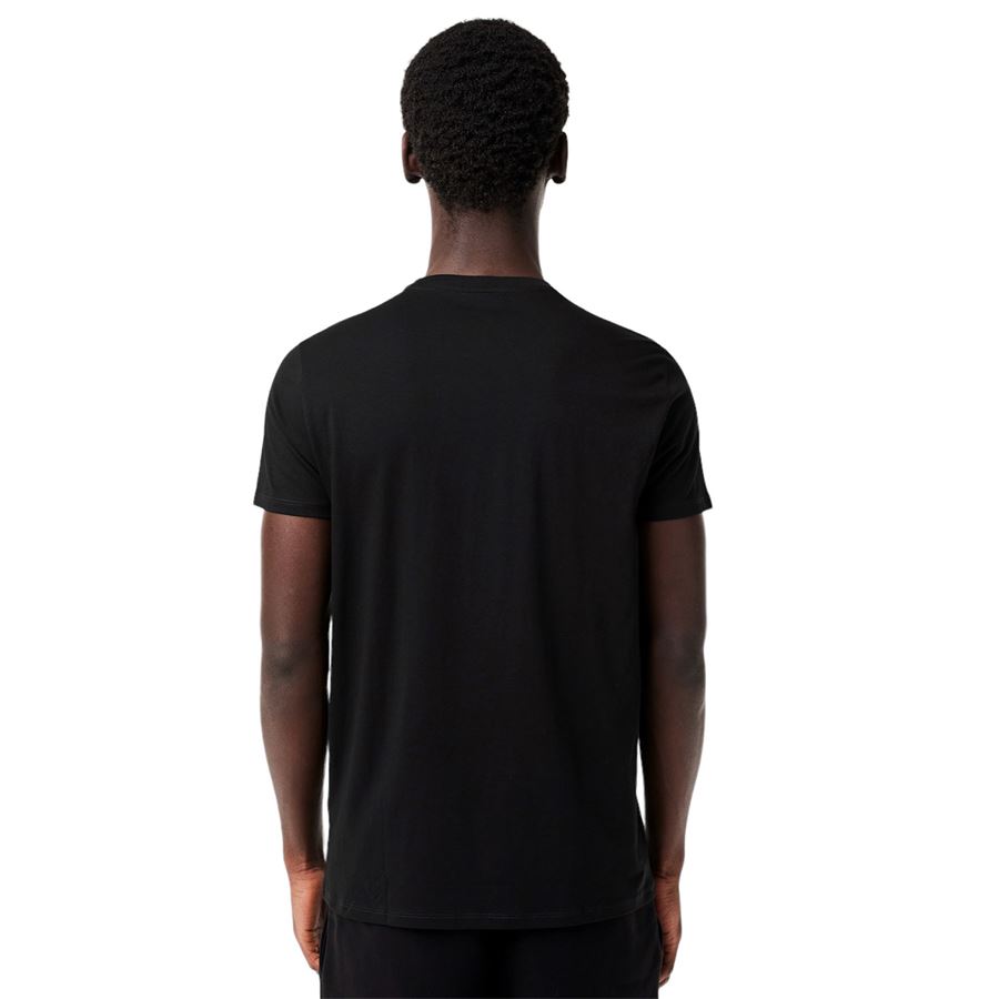 T-shirt girocollo monocromatica in jersey di cotone Pima Lacoste | TH6709031
