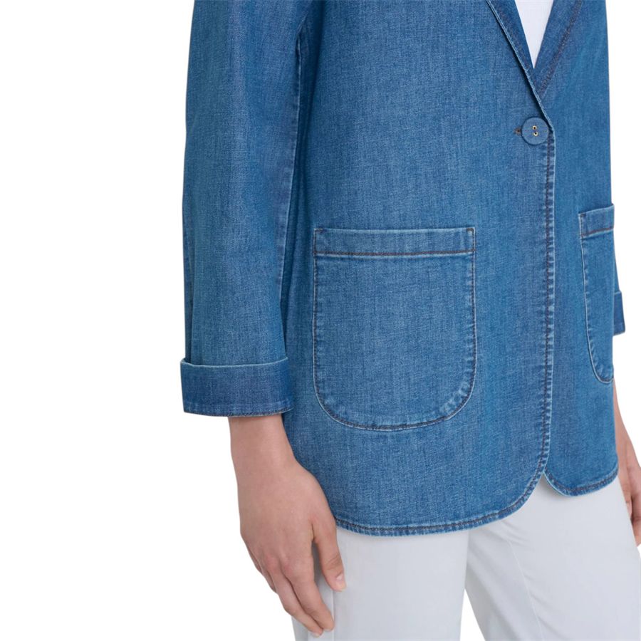 Blazer over destrutturato in Light Denim da donna Ragno | DN18GA199