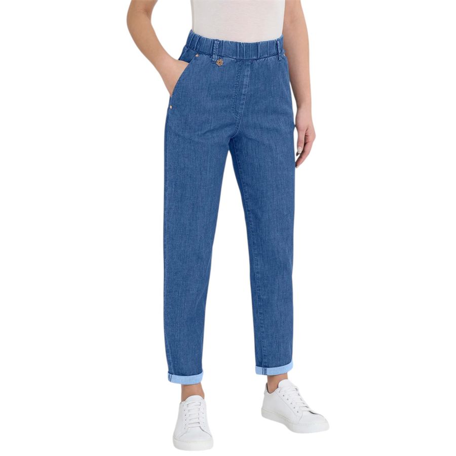 Jeans a carota con tasche in Light Denim da donna Ragno | DN18P7199