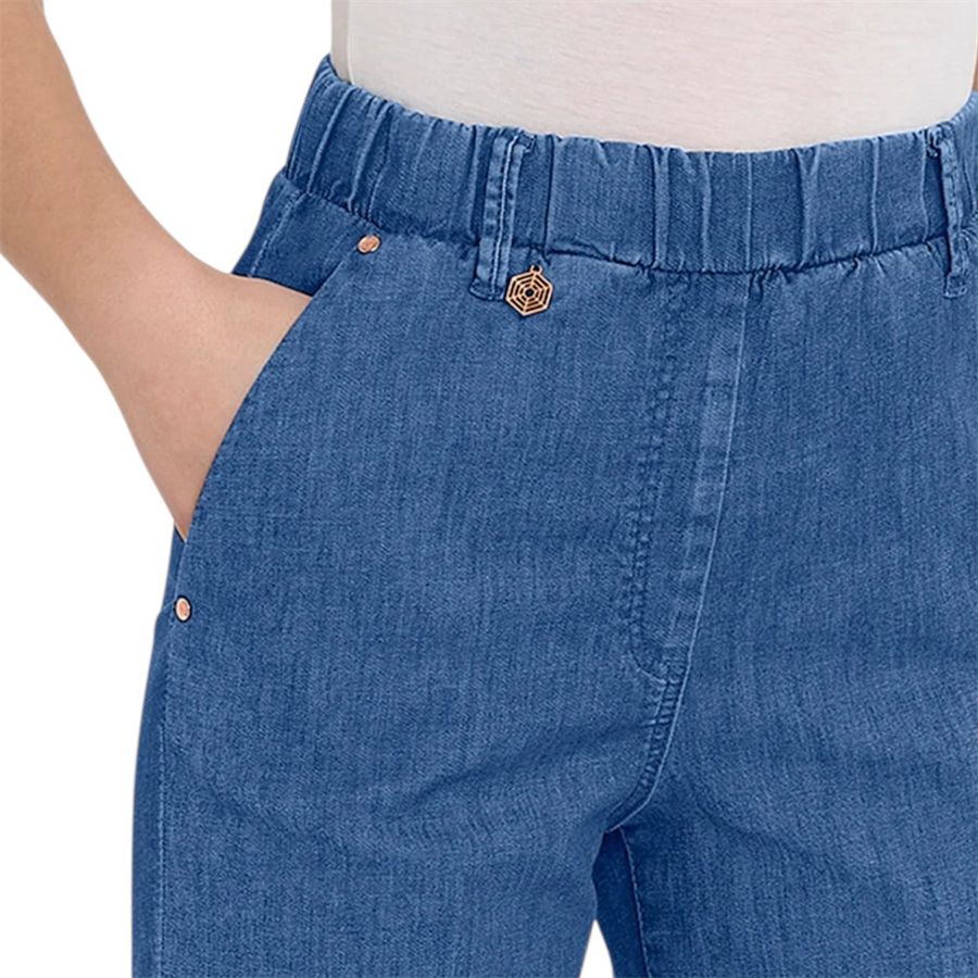 Jeans a carota con tasche in Light Denim da donna Ragno | DN18P7199