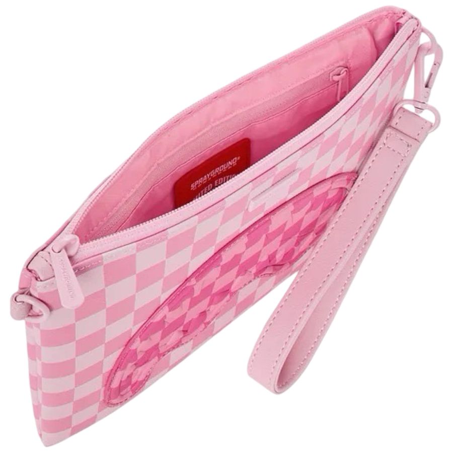 Pink Sharks In Paris Patch Crossover Clutch pochette Sprayground | 910B9014NSZ