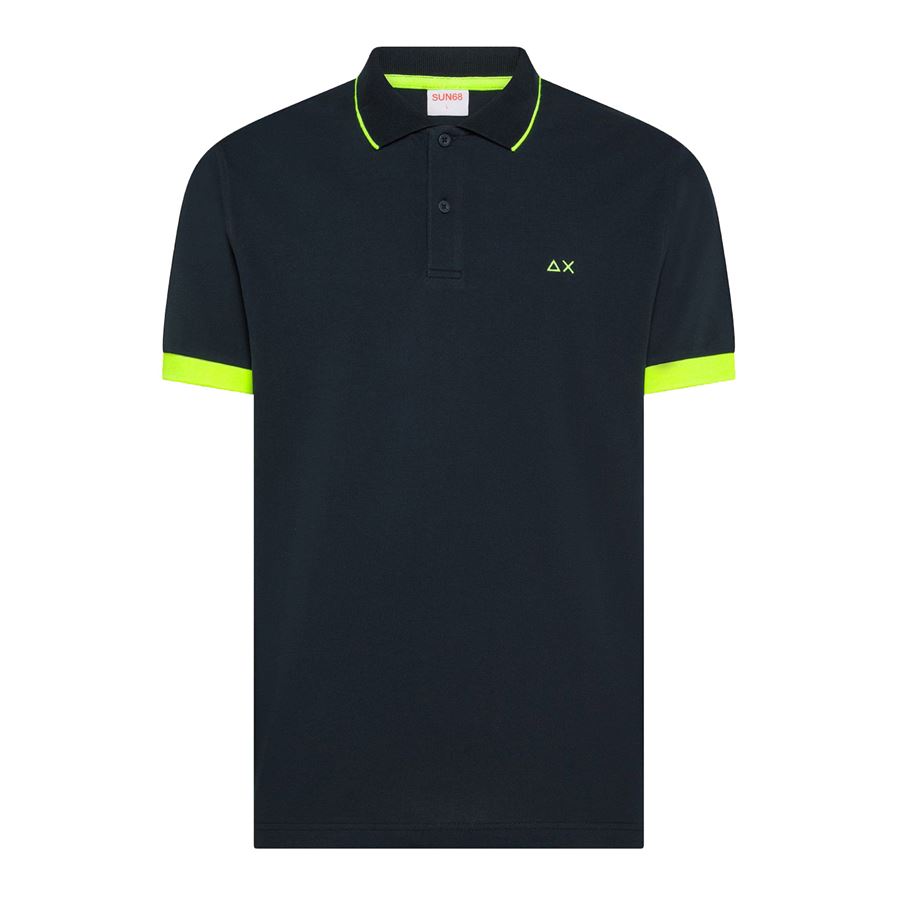 Polo small stripe fluo a maniche corte da uomo Sun68 | A36120007