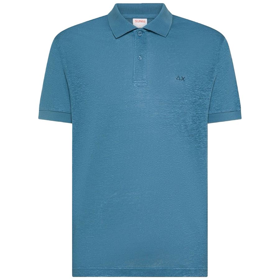Polo jersey linen a maniche corte da uomo Sun68 | A36130056