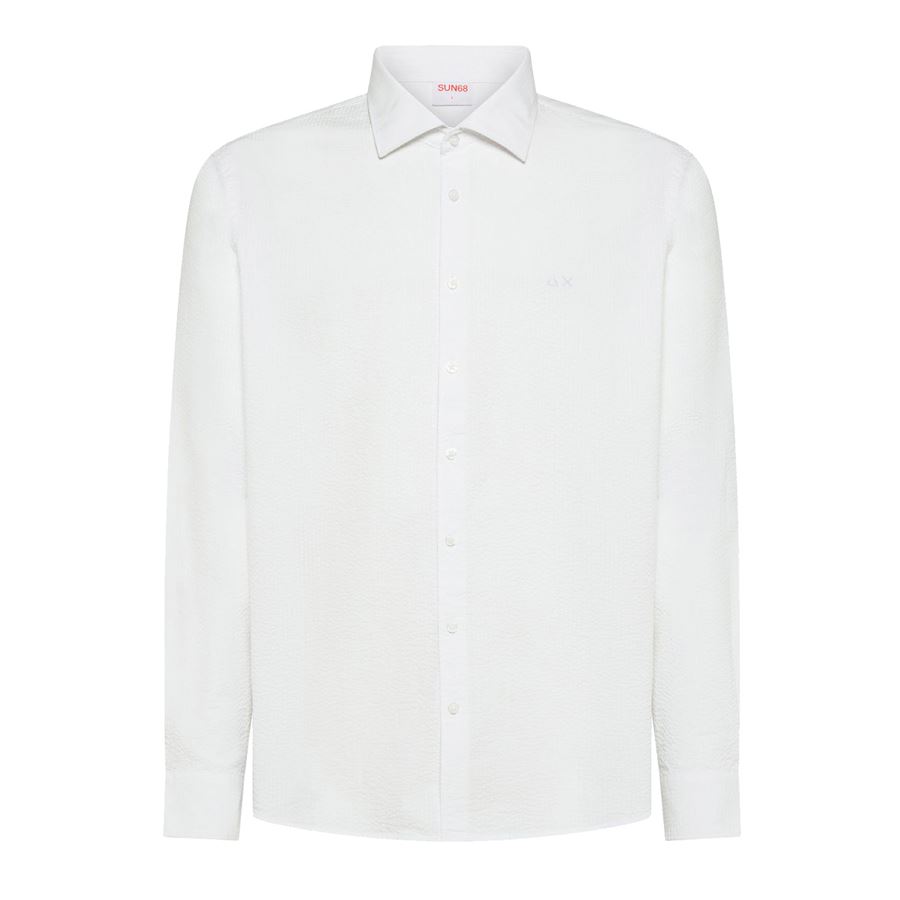 Shirt seersucker solid camicia maniche lunghe da uomo Sun68 | S36102001